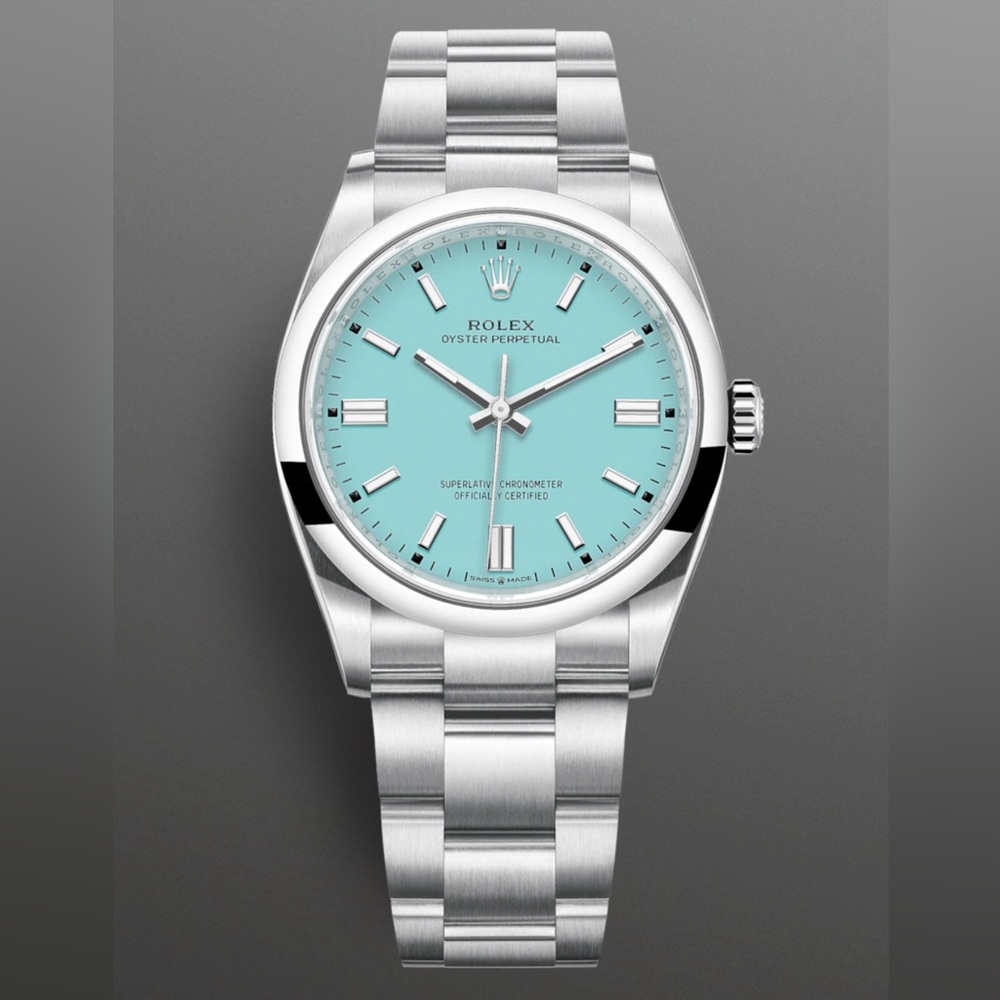 Rolex Oyster Perpetual 36. Tiffany back.